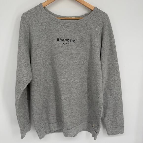 Marine Layer Tops - Marine Layer Sweatshirt Large Gray Open Neck Everyday Casual Lounge Oversized